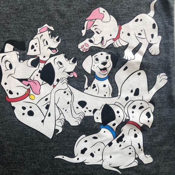 Disney Junior Girls Size S Grey T-Shirt 101 Dalmatians Graphic Tee Short Sleeves - Picture 14 of 16